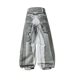 CapCabin Graphic Panel Wide-Leg Pants