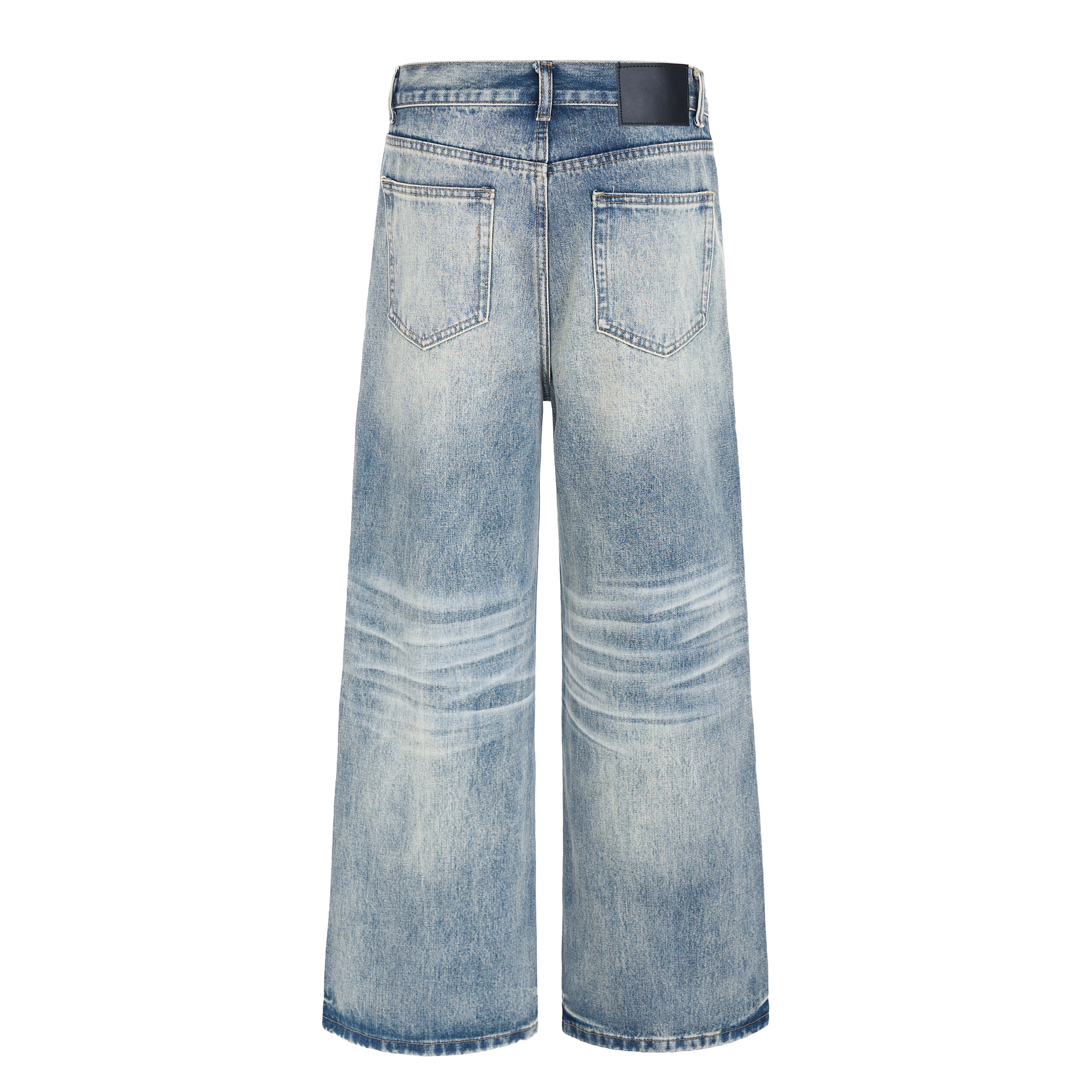 CapCabin Vintage Washed Wide-Leg Jeans