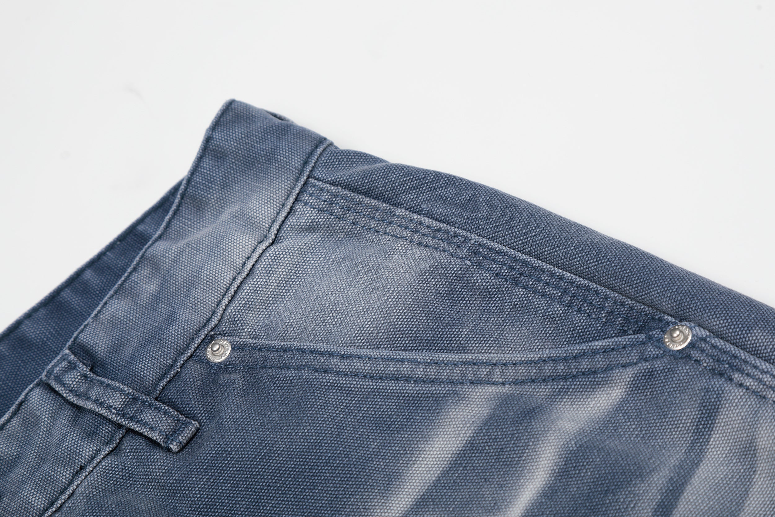 CapCabin Washed Wrinkle Effect Denim Jeans