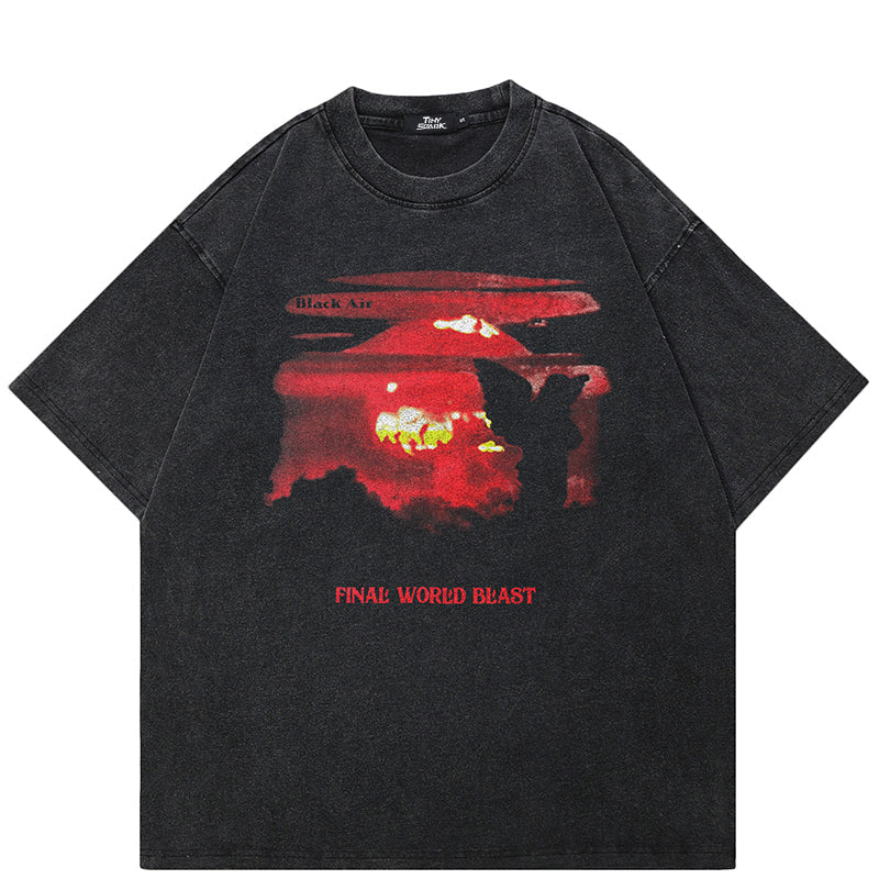 Faded Black Y2K Style Shirt