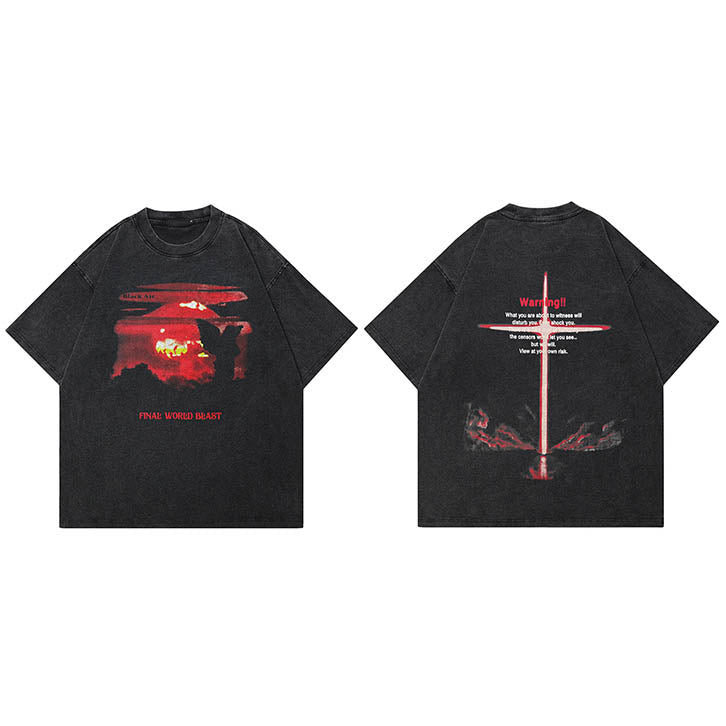 Faded Black Y2K Style Shirt