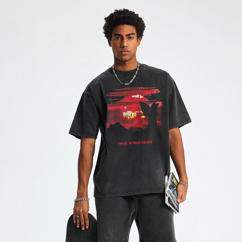 Faded Black Y2K Style Shirt