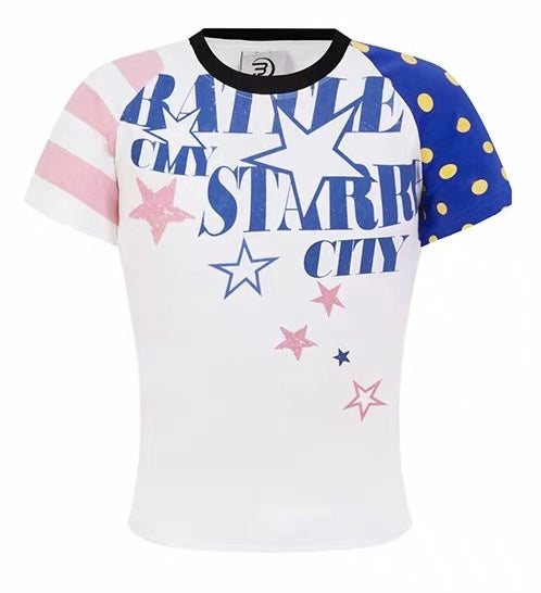 CapCabin “Starry City Contrast Raglan Tee”(Slim fit)