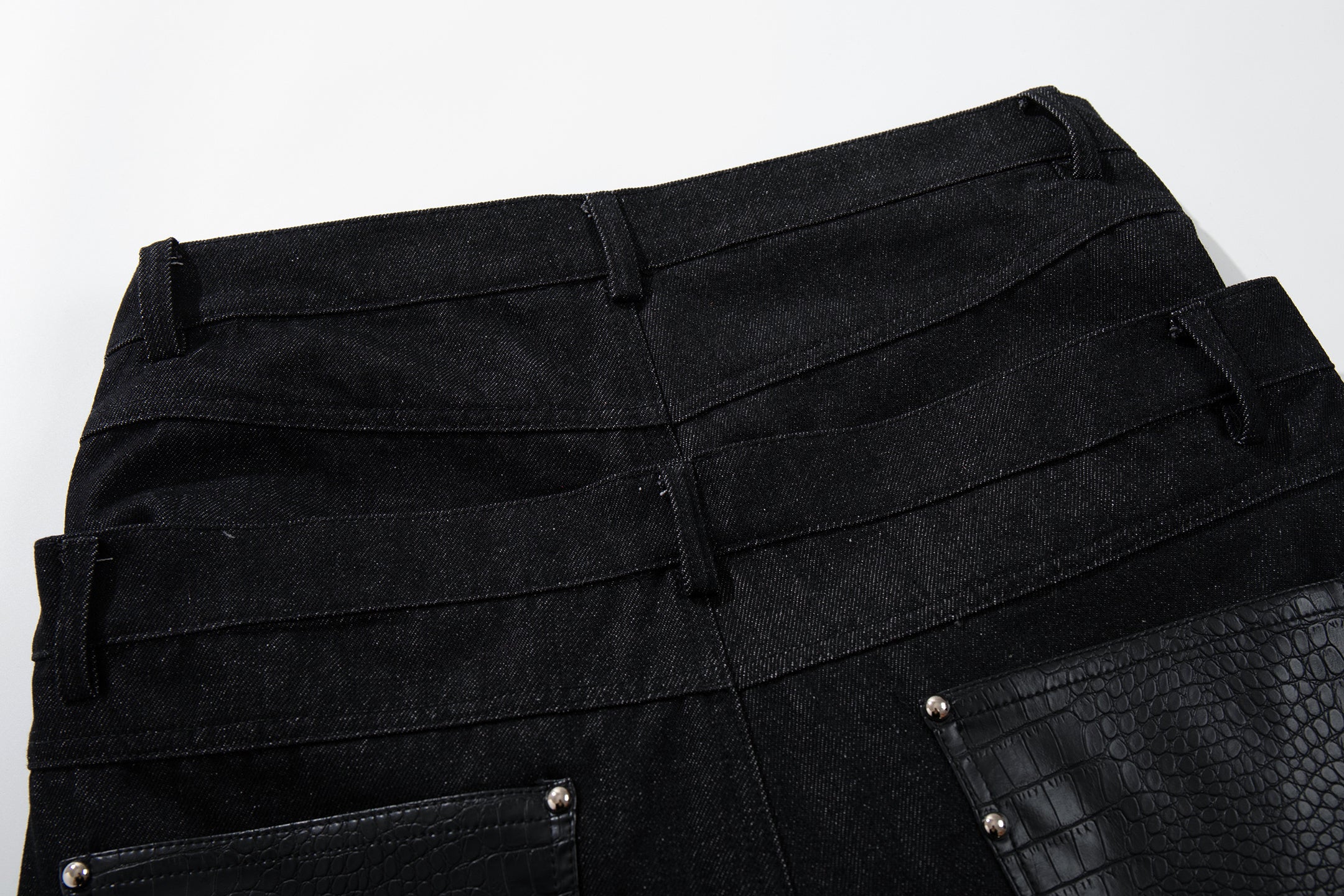 CapCabin Wide Leg Button Fly Denim Pants