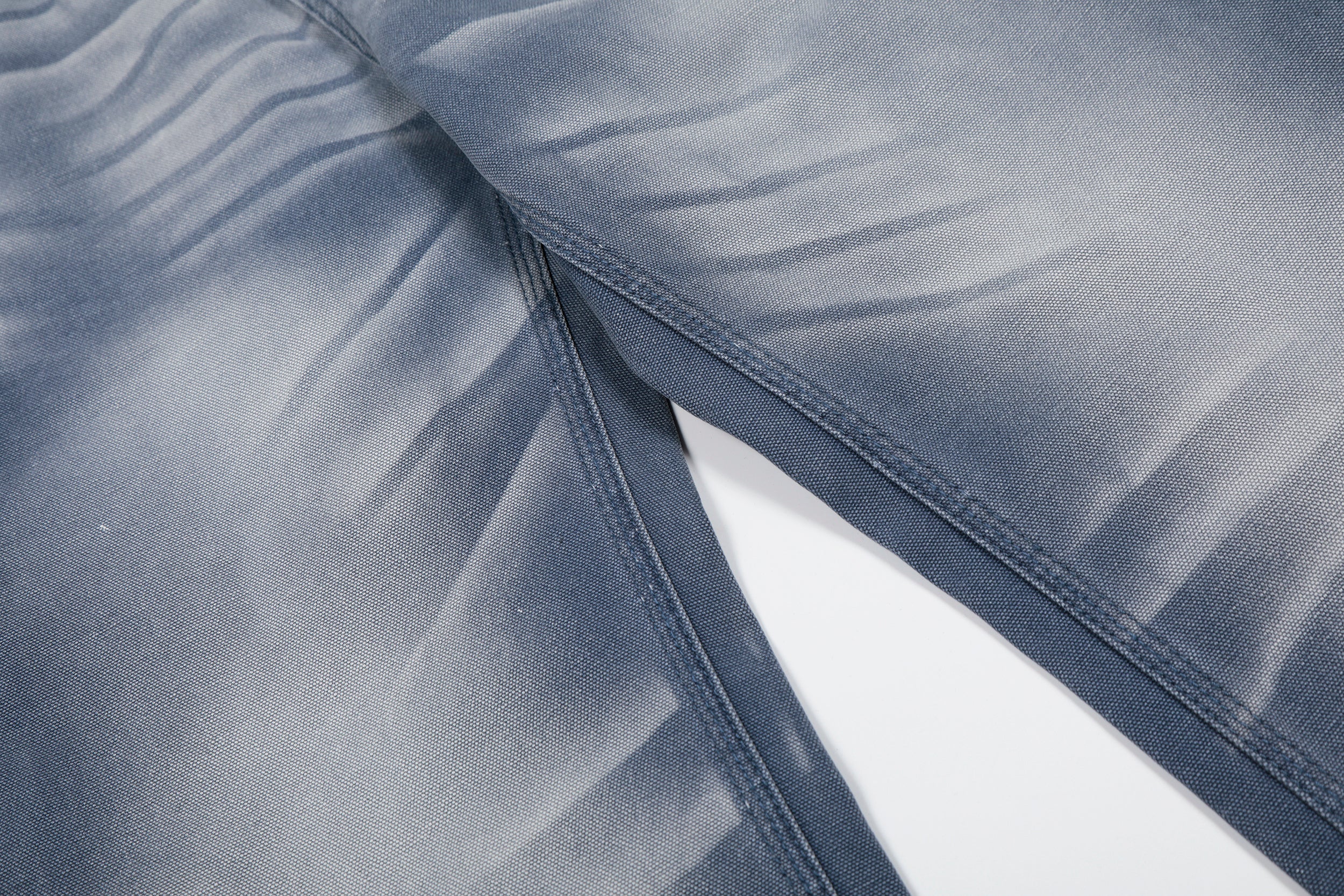 CapCabin Washed Wrinkle Effect Denim Jeans