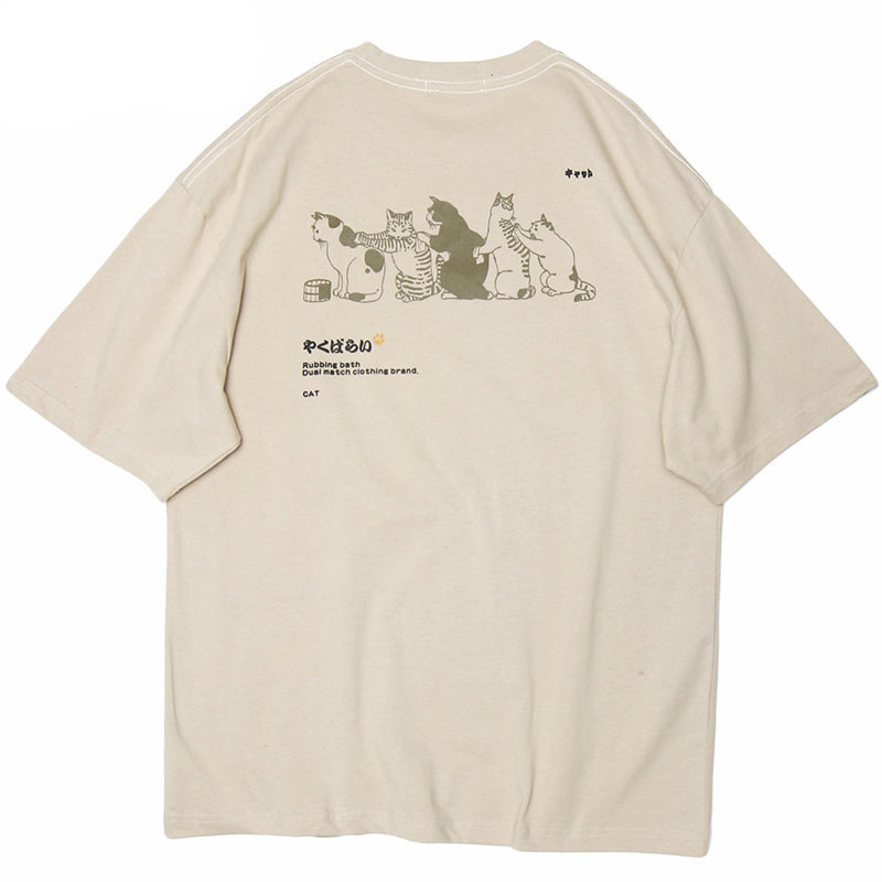 Funny Cat Streetwear Y2K T Shirt
