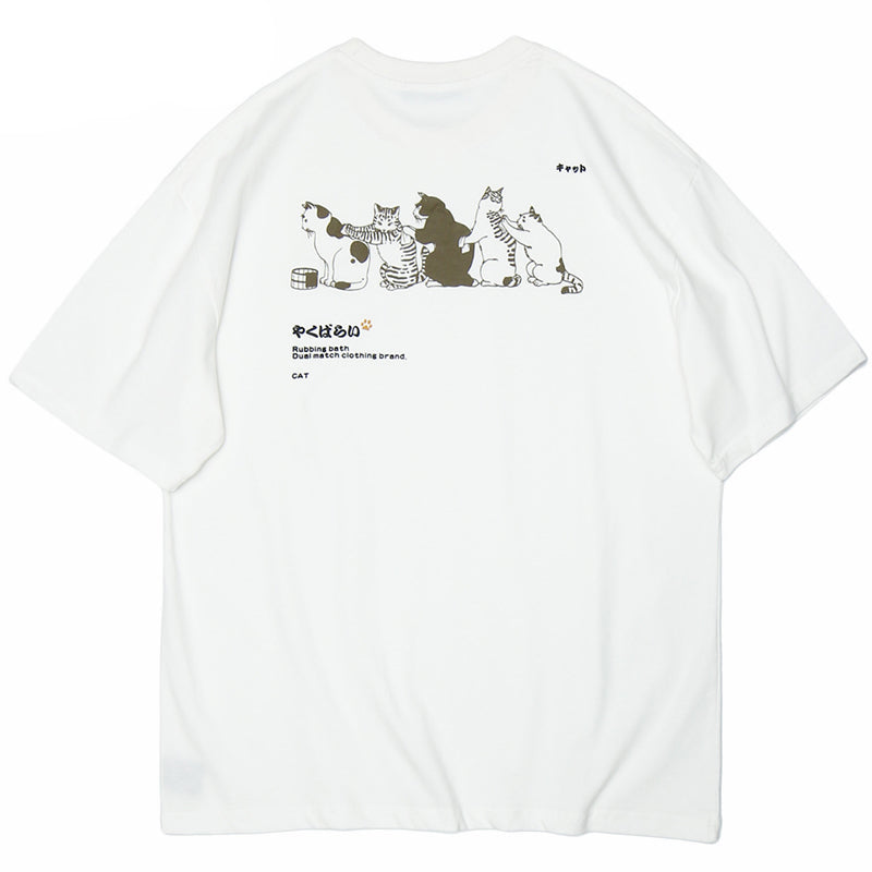 Funny Cat Streetwear Y2K T Shirt