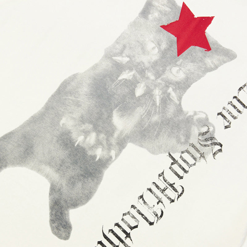 Funny Cat Y2K Graphic Tee