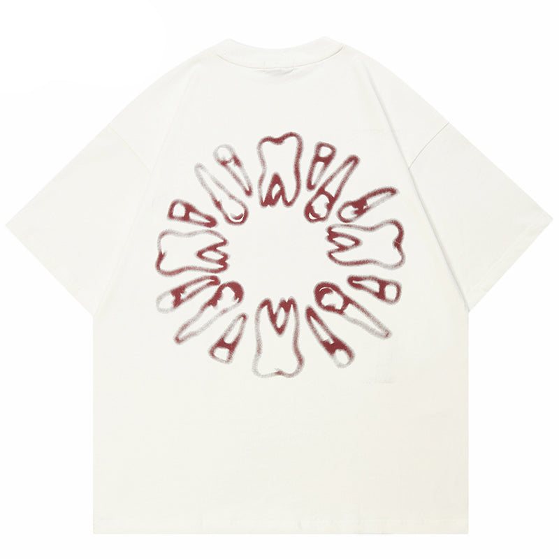 Funny Teeth Graphic Y2K Shirt