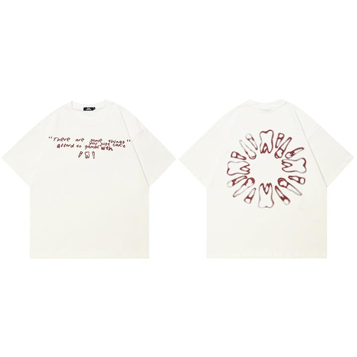 Funny Teeth Graphic Y2K Shirt