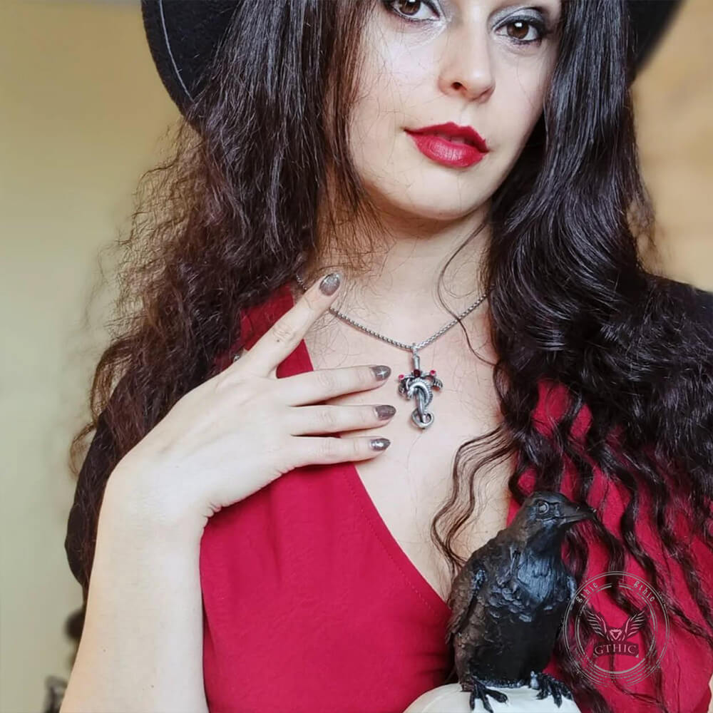 Gothic Dragon Sword Pure Tin Necklace