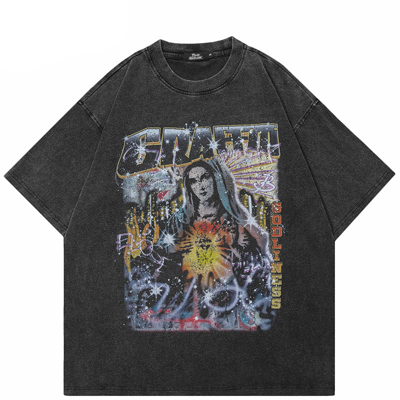 Graffiti Black Y2K Shirt