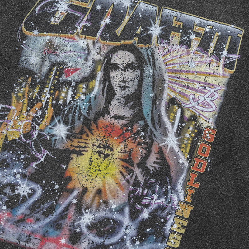 Graffiti Black Y2K Shirt