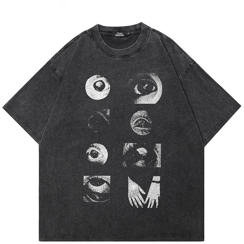 Graphic T Shirts Black Y2K Oversized