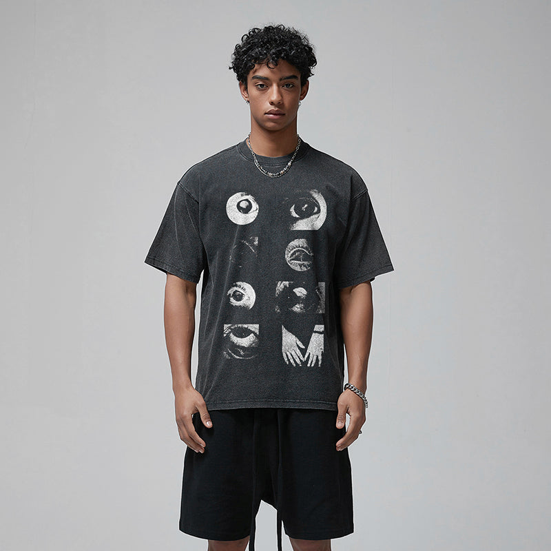 Graphic T Shirts Black Y2K Oversized