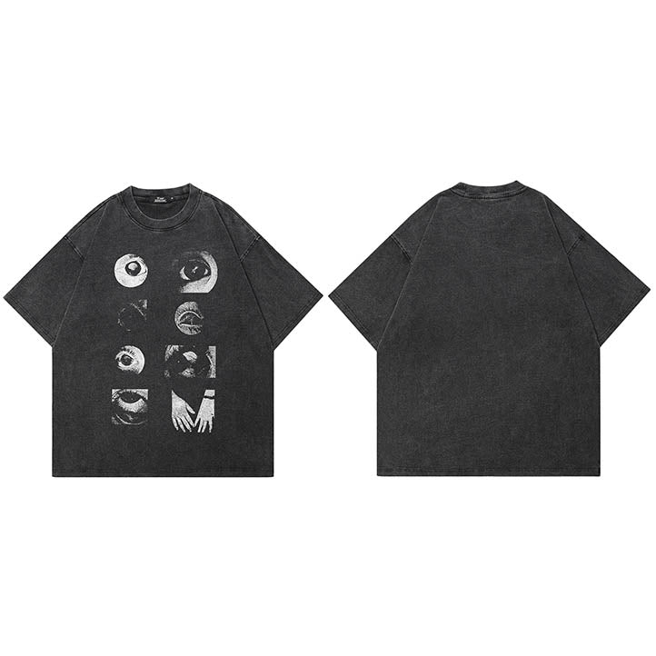 Graphic T Shirts Black Y2K Oversized