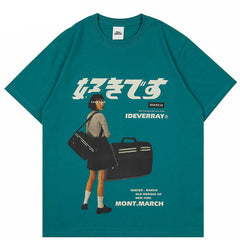 Graphic Y2K Loose Tops Tees