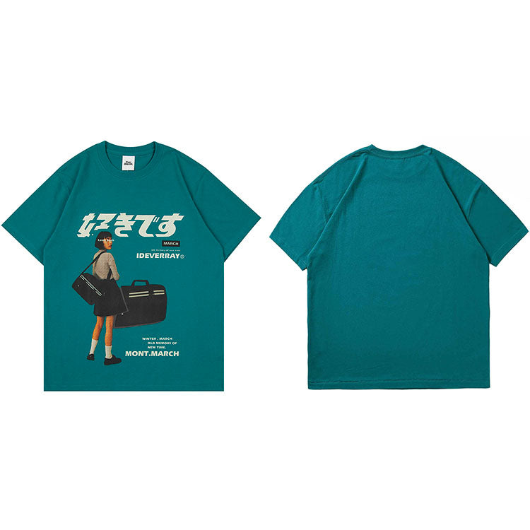 Graphic Y2K Loose Tops Tees