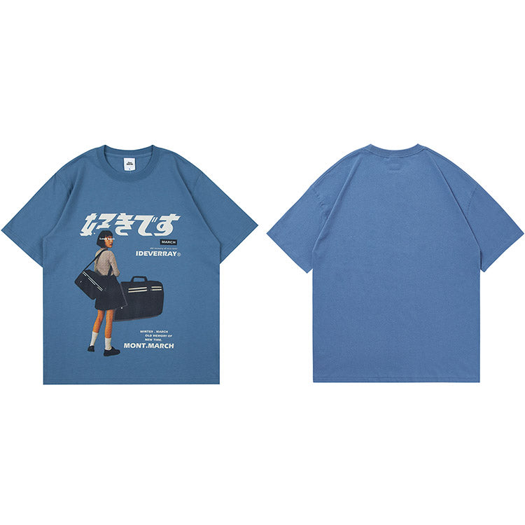 Graphic Y2K Loose Tops Tees