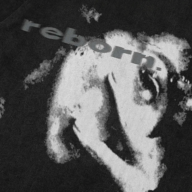 Half Face Graphic Y2K Tees
