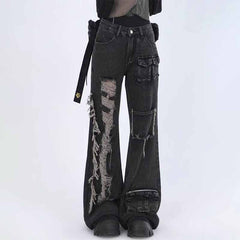 Hip-Hop American High Street Ripped Beggar Jeans