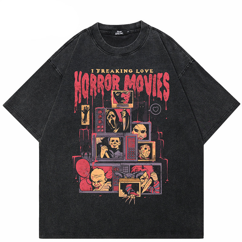 Horror Movie Graphic Y2K Shirt