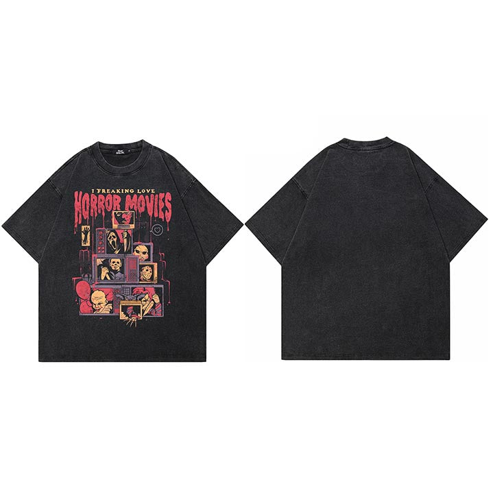 Horror Movie Graphic Y2K Shirt