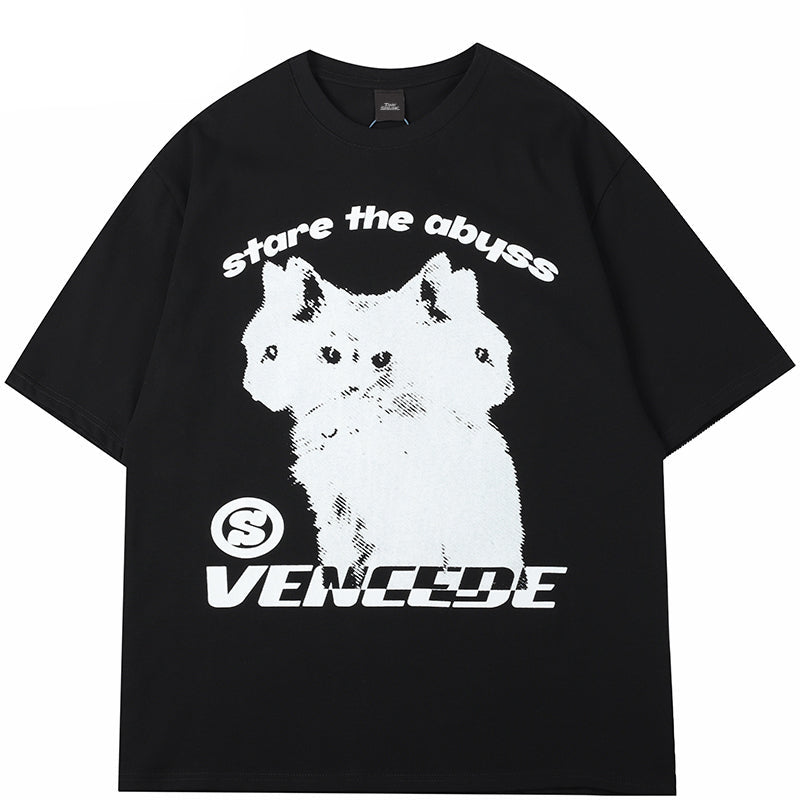 Hydra Cat Graphic Y2K T Shirt
