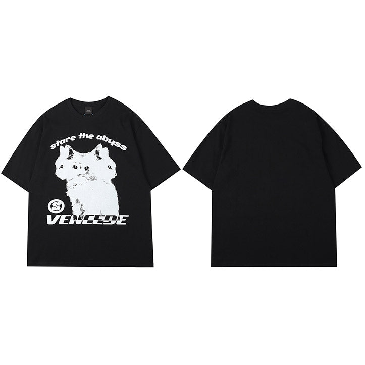 Hydra Cat Graphic Y2K T Shirt