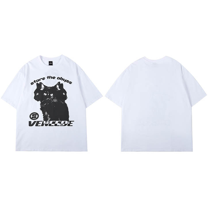 Hydra Cat Graphic Y2K T Shirt