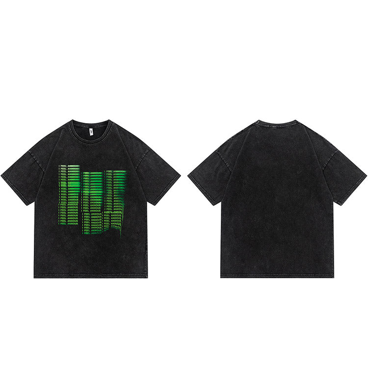 Illusion Letter Printed Y2K Tee