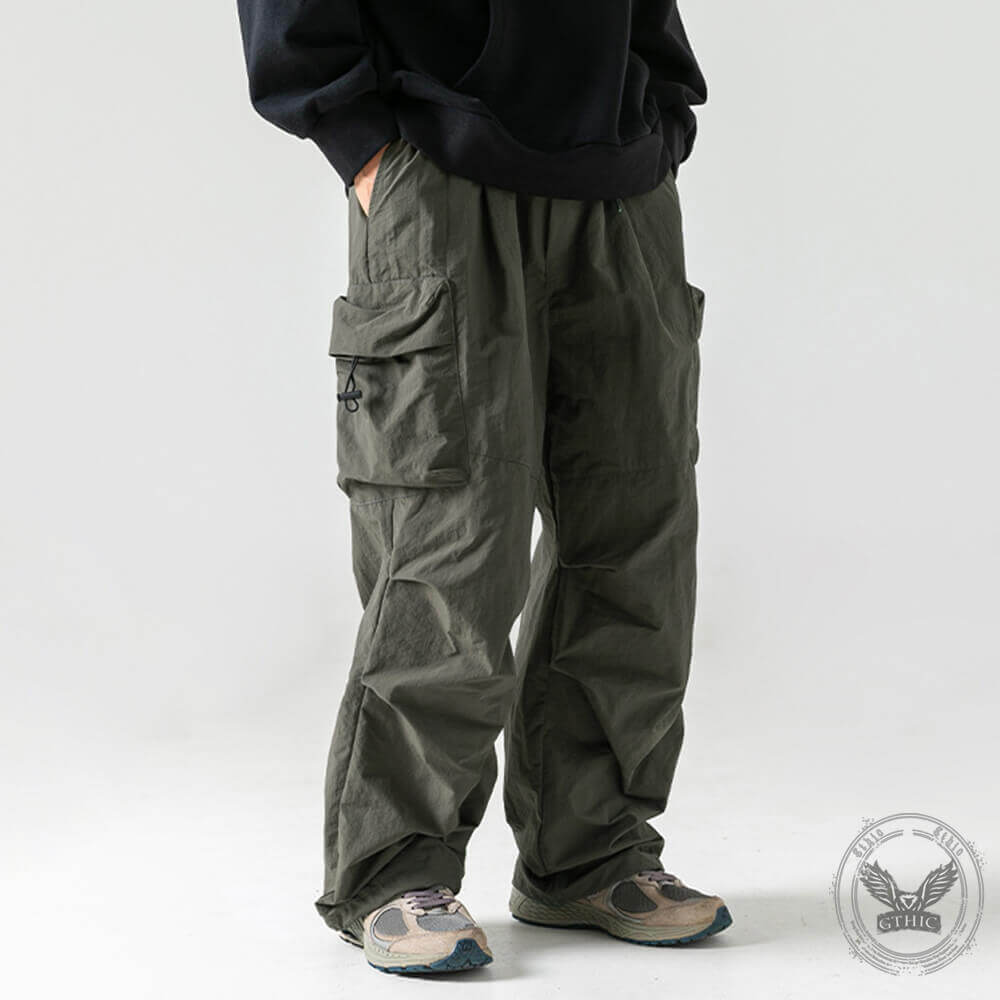 Japanese Casual Waterproof Loose Paratrooper Pants