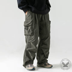 Japanese Casual Waterproof Loose Paratrooper Pants