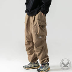 Japanese Casual Waterproof Loose Paratrooper Pants