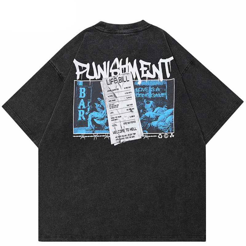 Life Label Graphic T Shirt Y2K