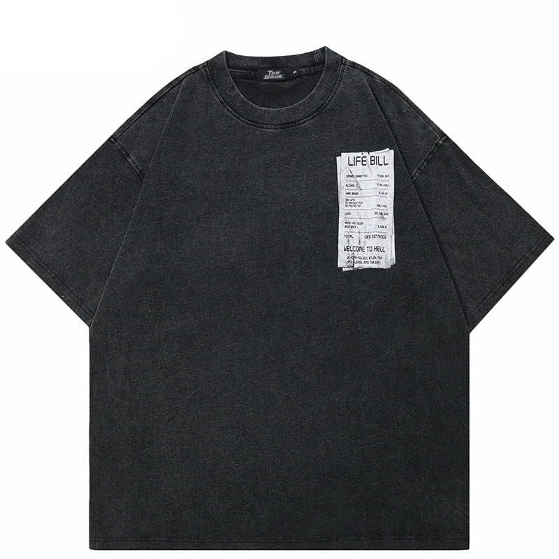 Life Label Graphic T Shirt Y2K