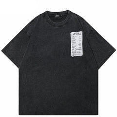 Life Label Graphic T Shirt Y2K
