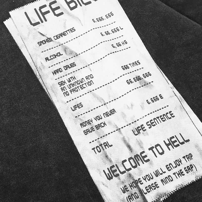 Life Label Graphic T Shirt Y2K