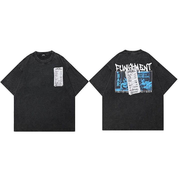 Life Label Graphic T Shirt Y2K