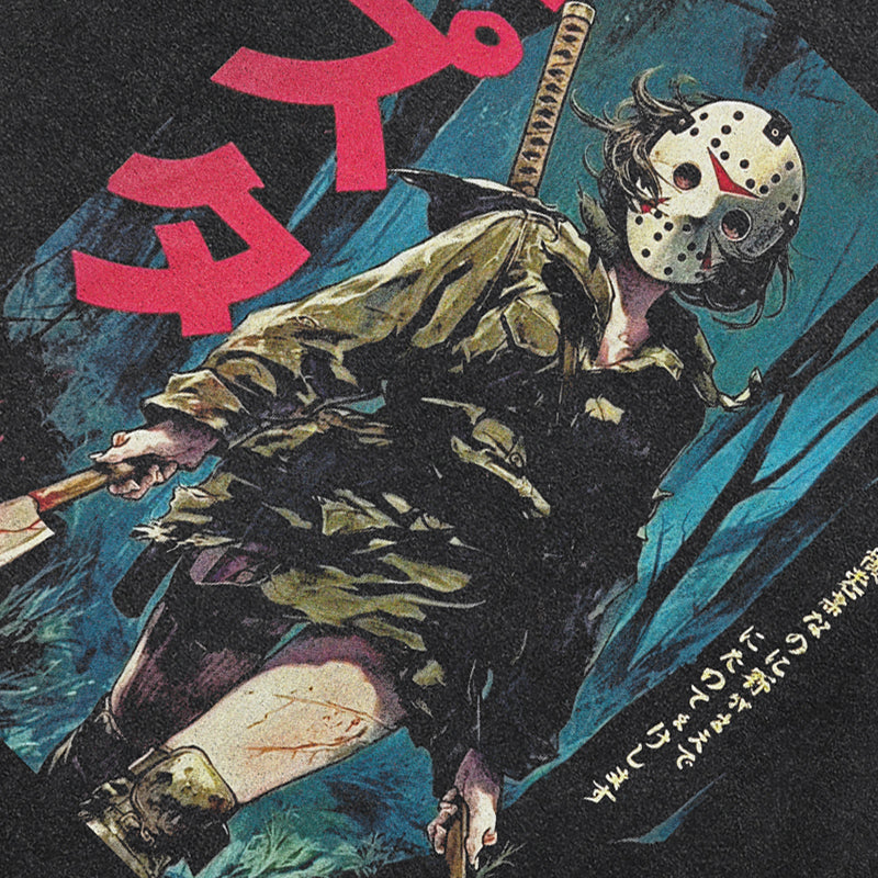 Ninja Graphic Y2K Black Shirts