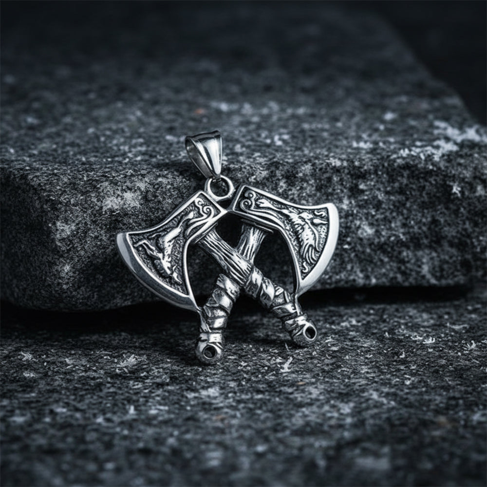 Nordic Axe Stainless Steel Viking Pendant