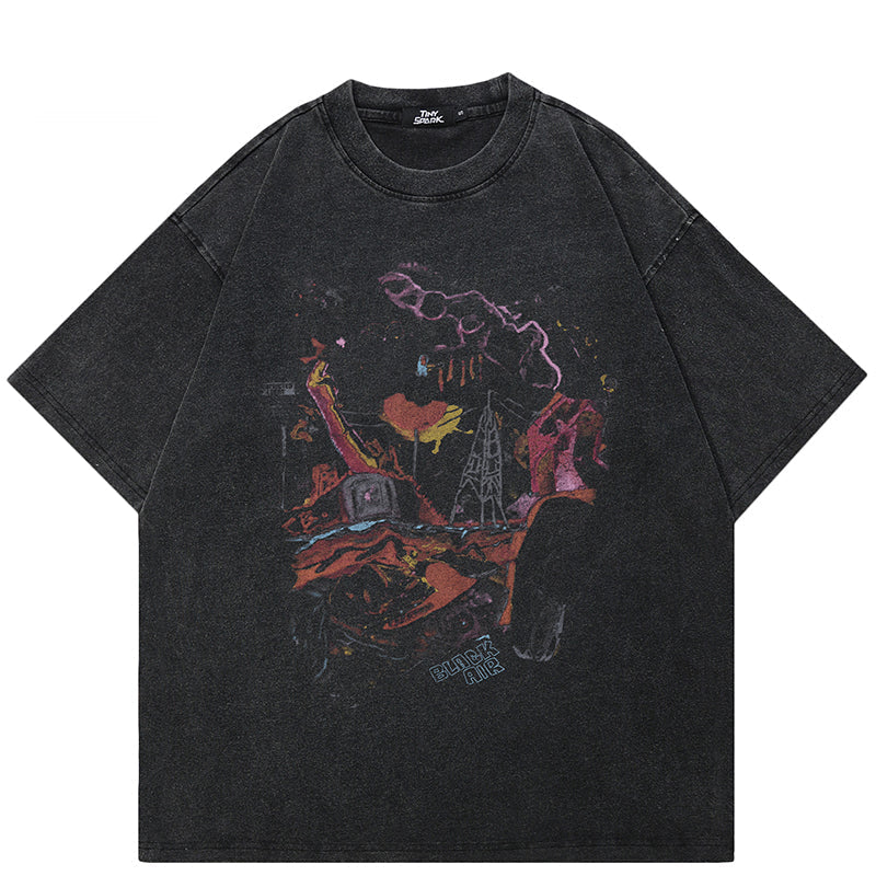 Oversize Graffiti Y2K Shirt