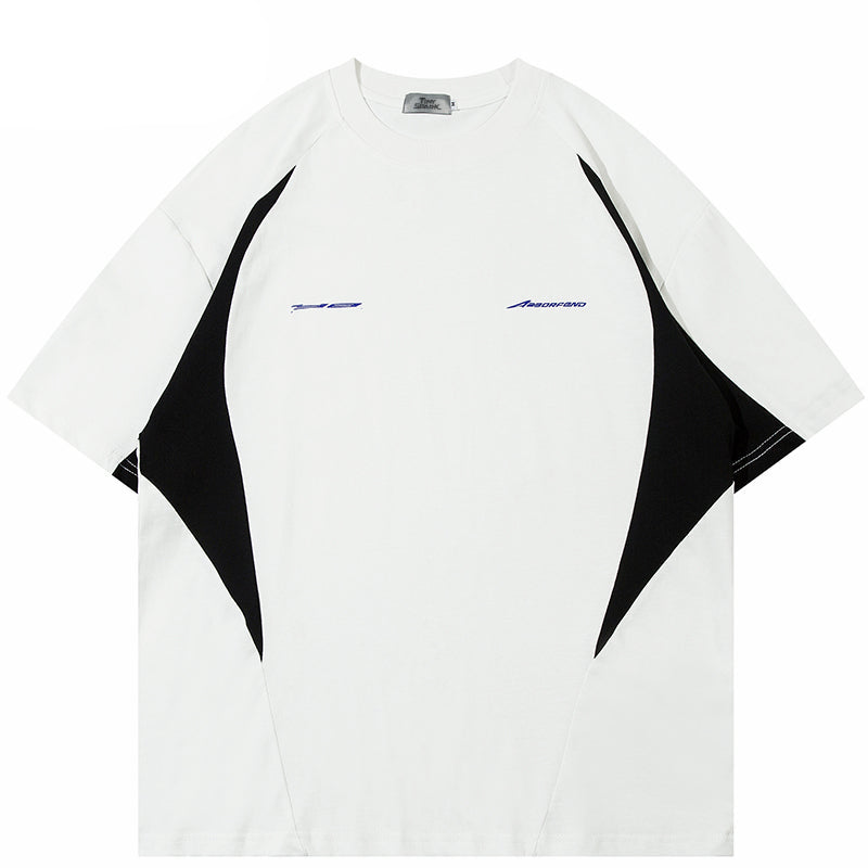 Patchwork Mens Y2K Shirts