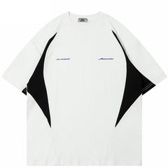 Patchwork Mens Y2K Shirts