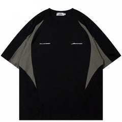 Patchwork Mens Y2K Shirts