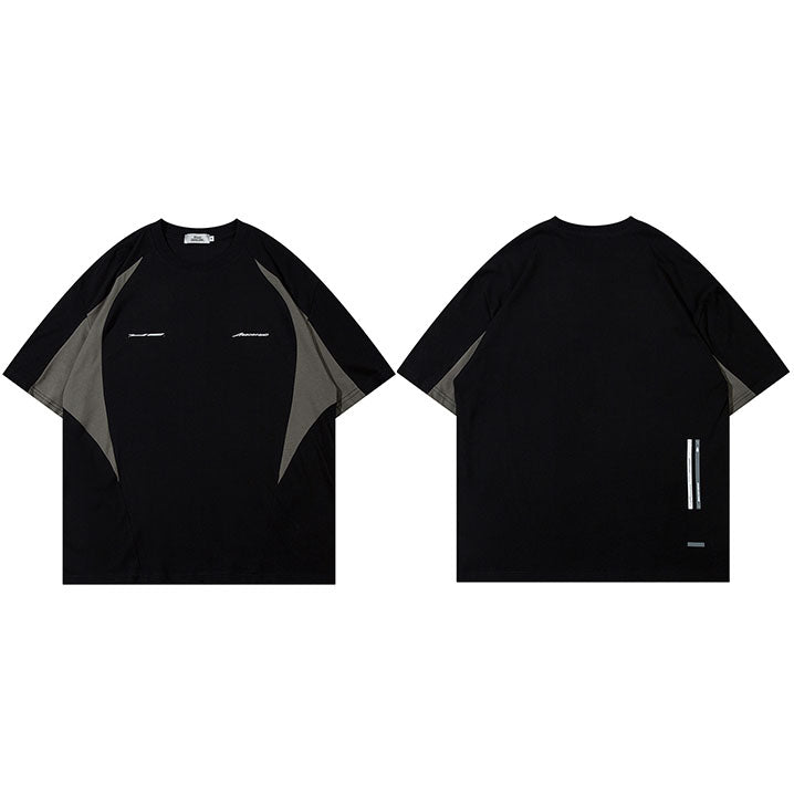 Patchwork Mens Y2K Shirts