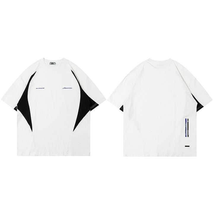 Patchwork Mens Y2K Shirts