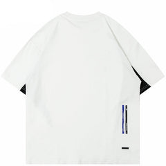 Patchwork Mens Y2K Shirts