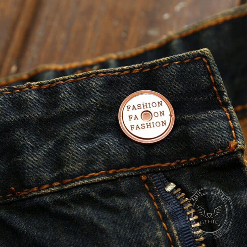 Personalized Ripped Vintage Distressed Straight Jeans