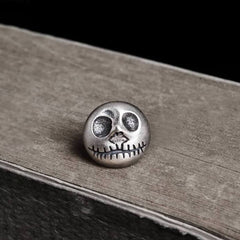 Pumpkin Prince Sterling Silver Skull Stud Earrings